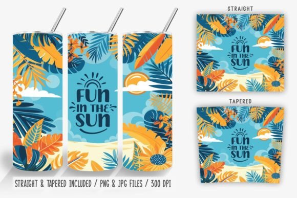 Download Fun in the Sun Straight Tumbler Wrap - Straight tumbler Collection