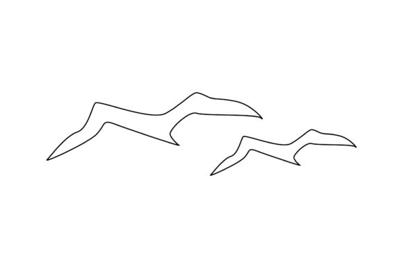 Download Summer Bird Design Black Outline - Summer bird design Collection