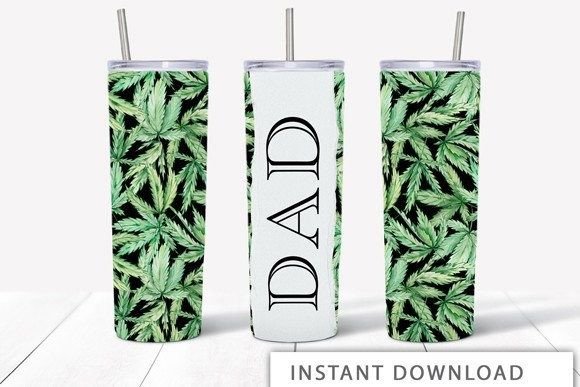 Download Watercolor Cannabis Dad Tumbler Wrap - Dad tumbler wrap Collection