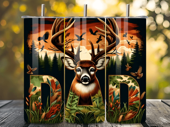Download Rustic Deer Hunter Dad Tumbler Wrap PNG - Dad tumbler wrap Collection