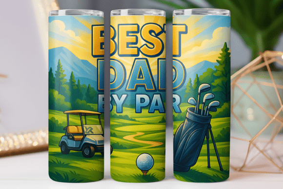 Download Golf Father Tumbler Wrap 20oz Skinny Png - Premium Resources