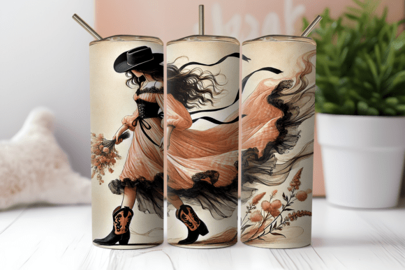 Download Cowgirl 20oz Straight Tumbler Wrap - Straight tumbler Collection