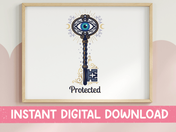 Download Protected Evil Eye Mystical Key Design - Premium Resources