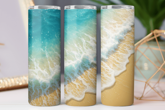 Download Summer Beach Tumbler Wrap Design Png Art - Beach tumbler wrap Collection