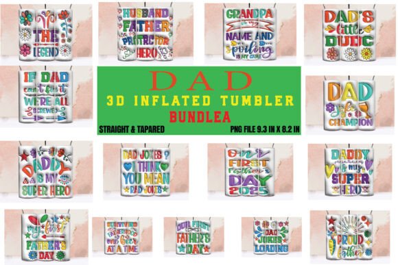 Download 3d Inflated DAD Tumbler Wrap - Premium Resources