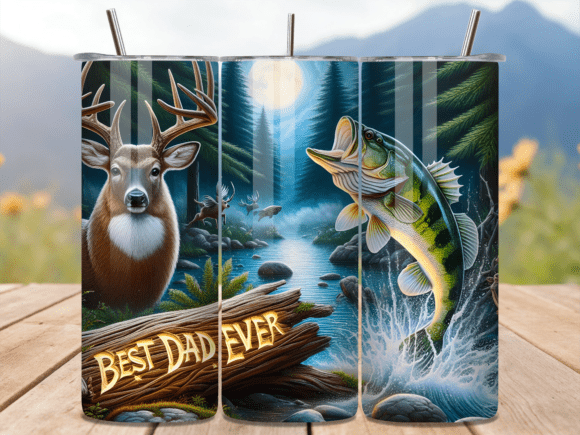 Download Wildlife Fishing Dad Tumbler Wrap PNG - Premium Bundle